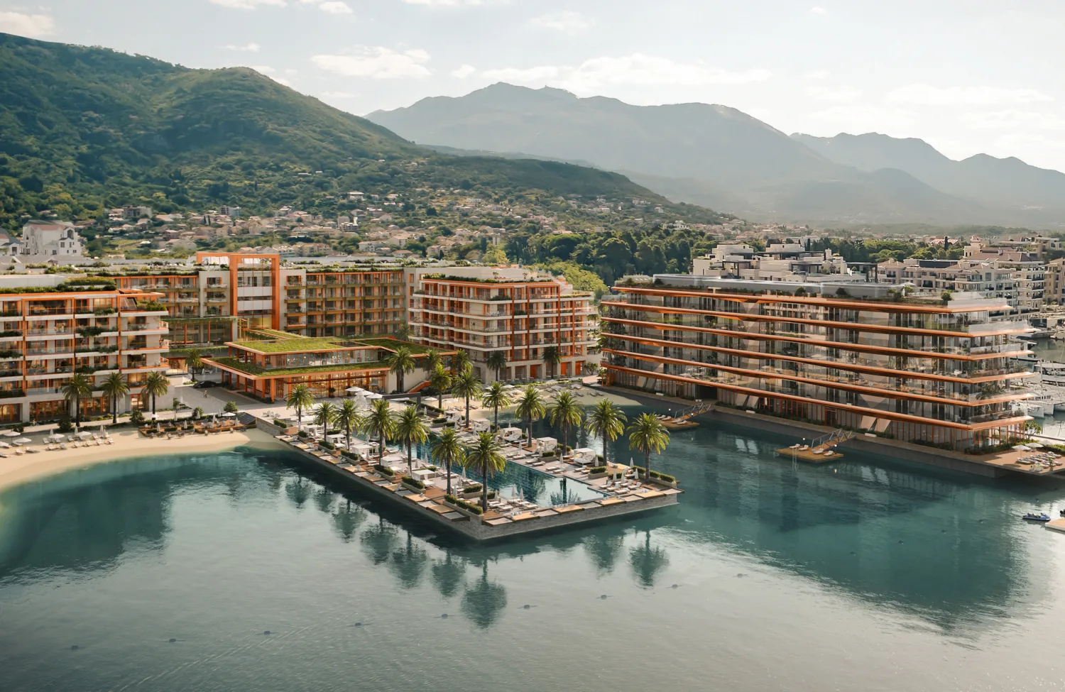 CGI of whole Synchro Yards development captured in the daylight.