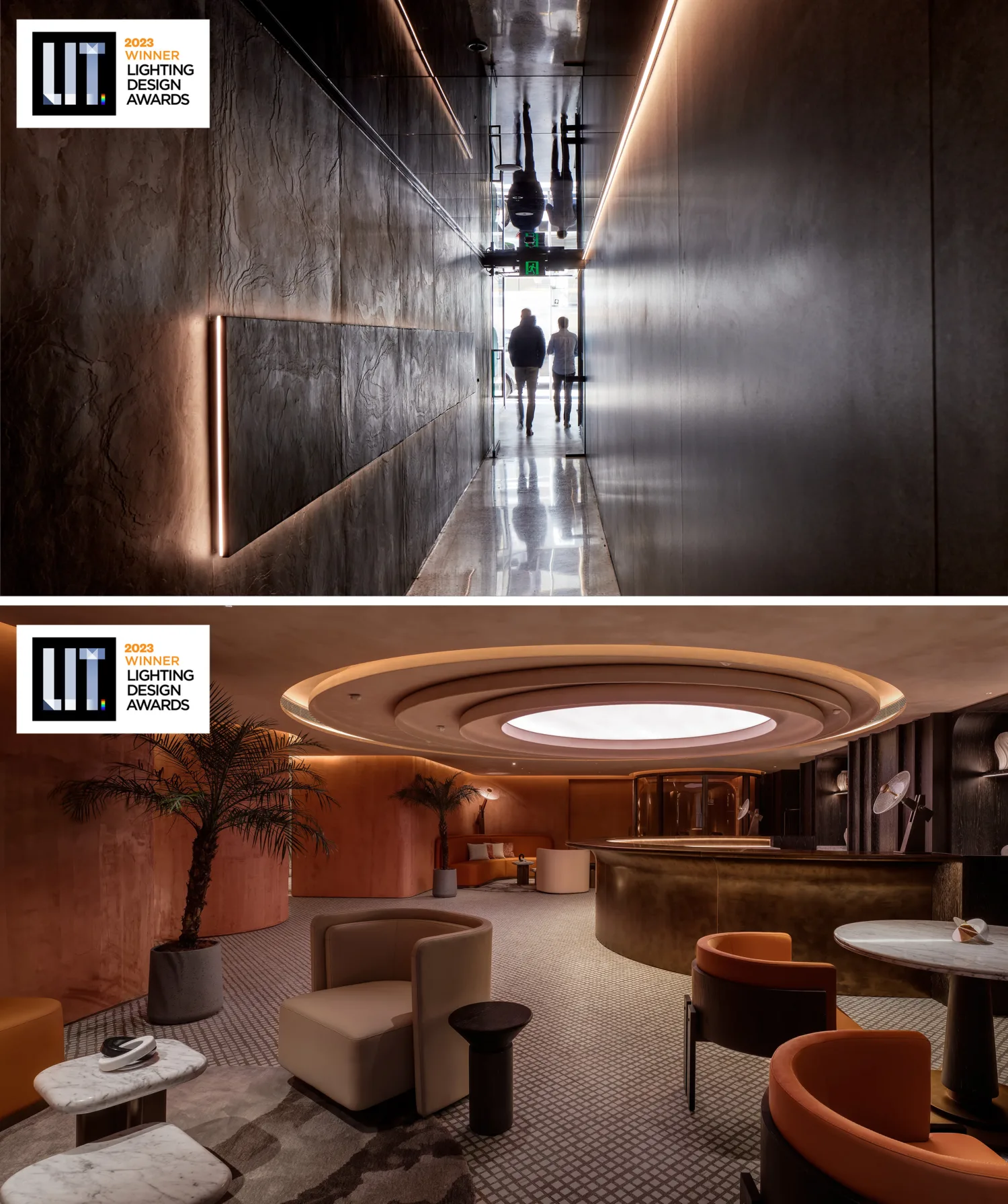 A collage of 99 Mount St and Gym Street images with the award logo