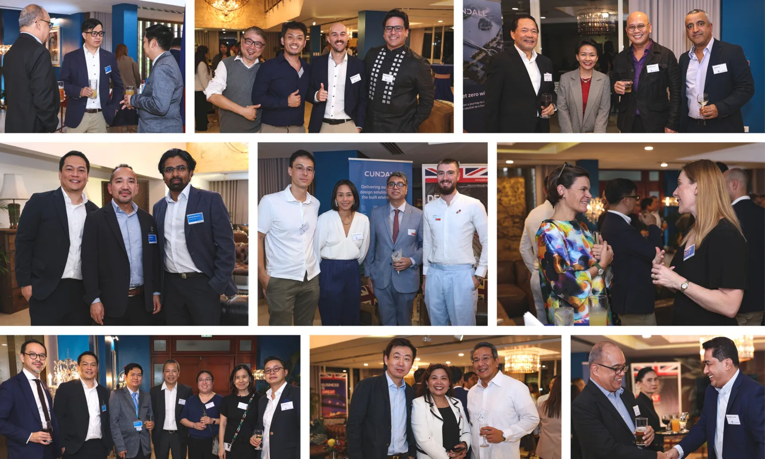Collage of photographs of attendees at the celebration event
