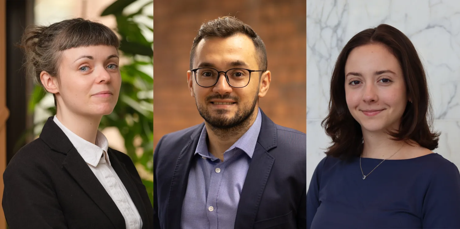 Photos of Kim Gault, Theodor Bratosin and Pauline Godinho Ramos