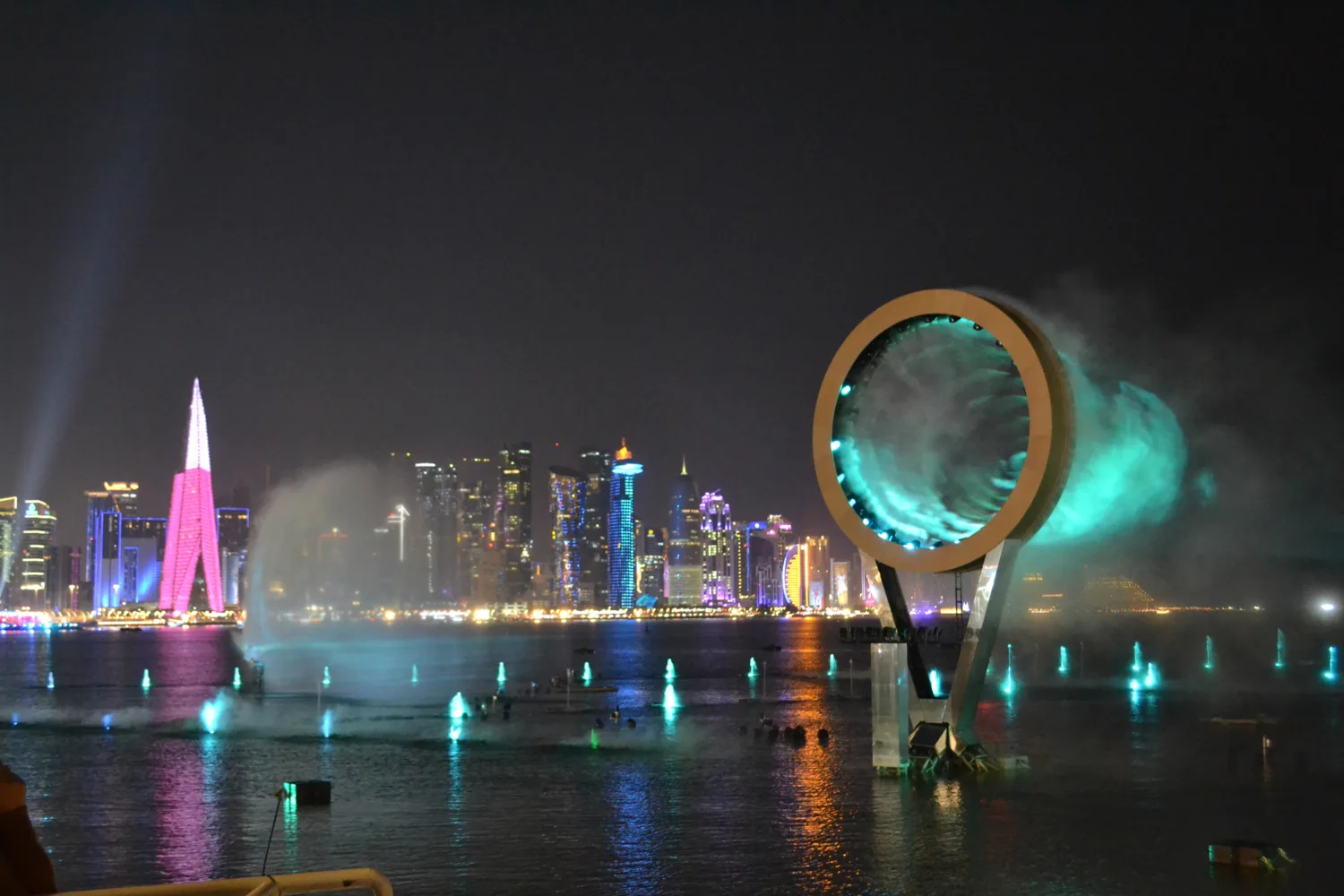 The Icon and the World Cup Water Show at Doha-Corniche