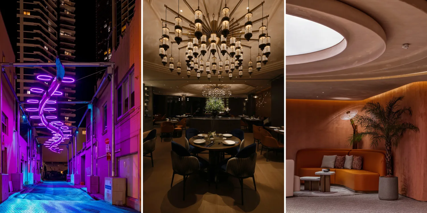 Photo collage of the three shortlisted projects at the Darc. Phillip Lane BBBG(left), The Kitin (middle) and Gym Town(Right)