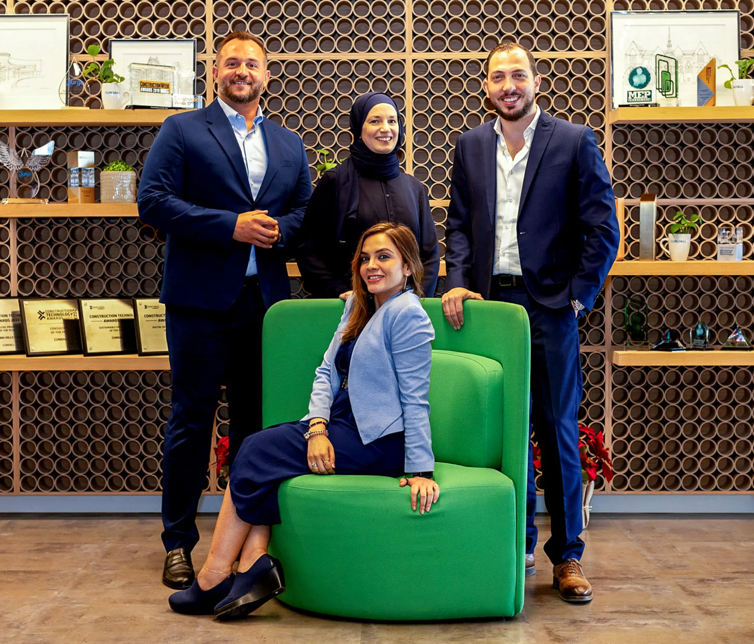 MENA sustainability team group photo in Dubai office