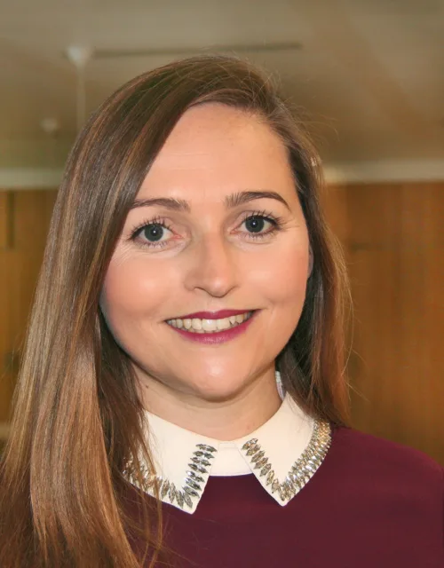 Head and shoulders shot of Nella in London office