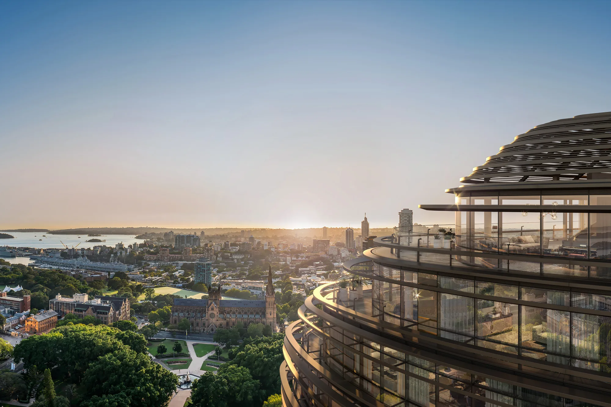 Artist impression of city views