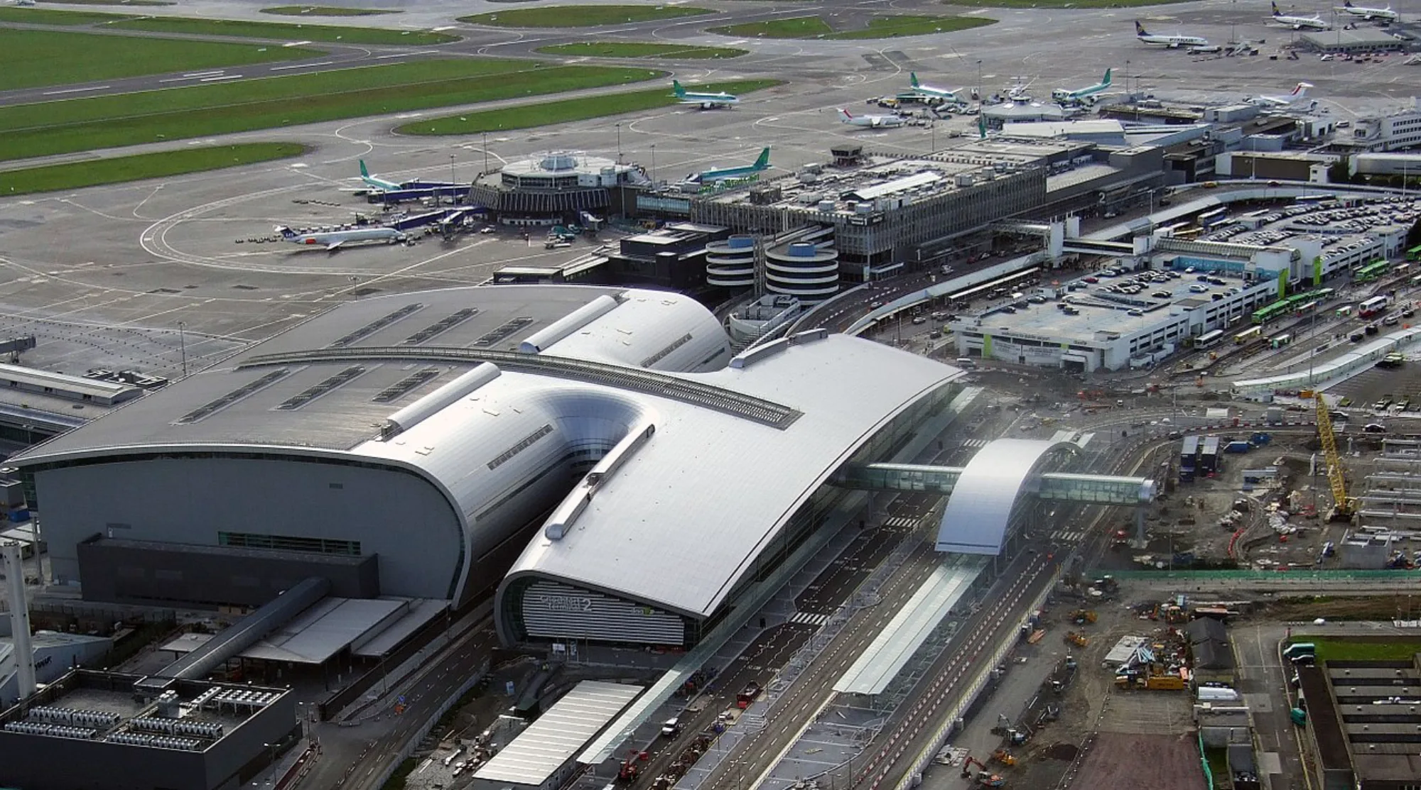 Overhead view of Dublin Airport
