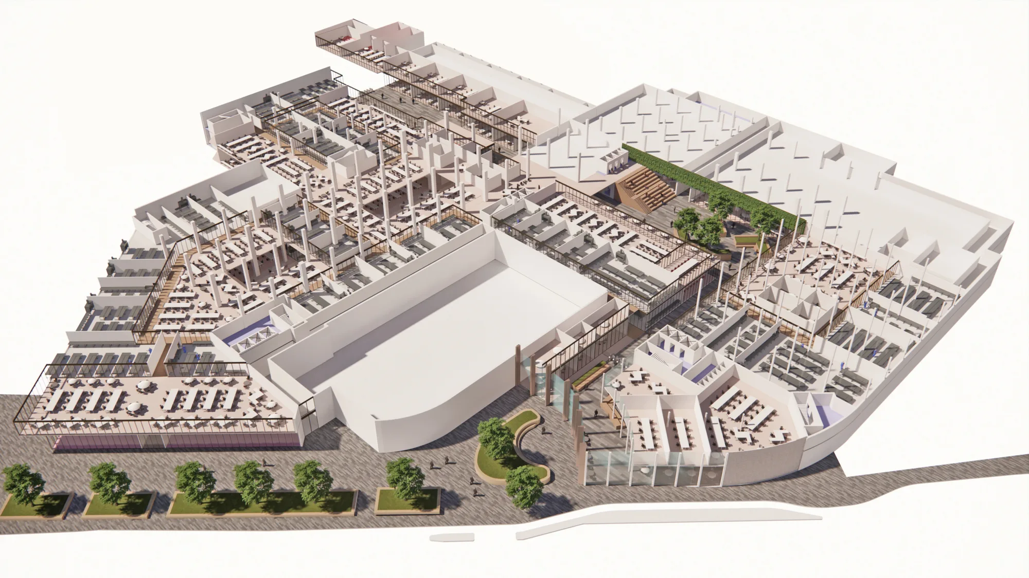 3D birds eye view of site