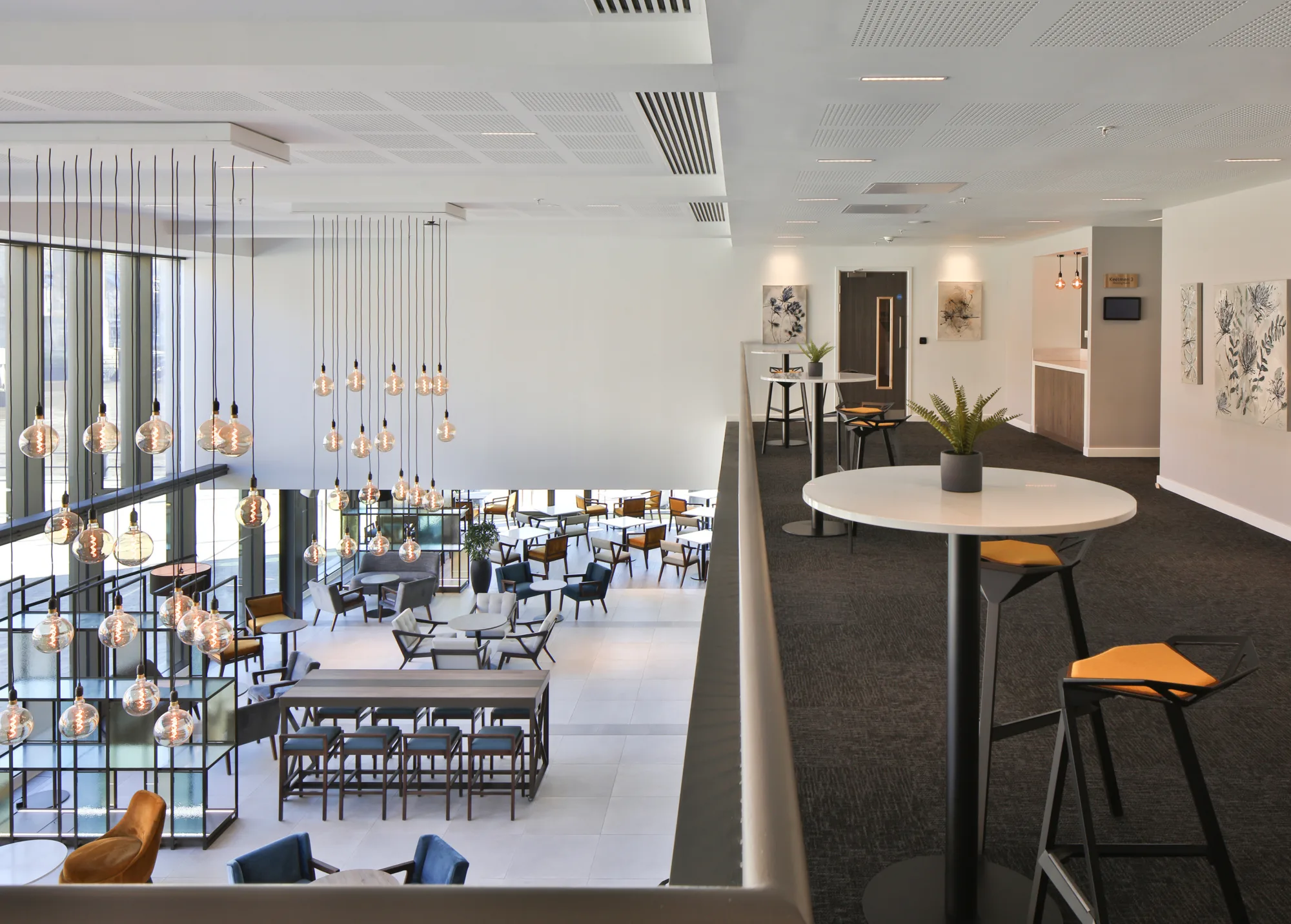 Inside view of the restaurant from the upstairs mezzanine