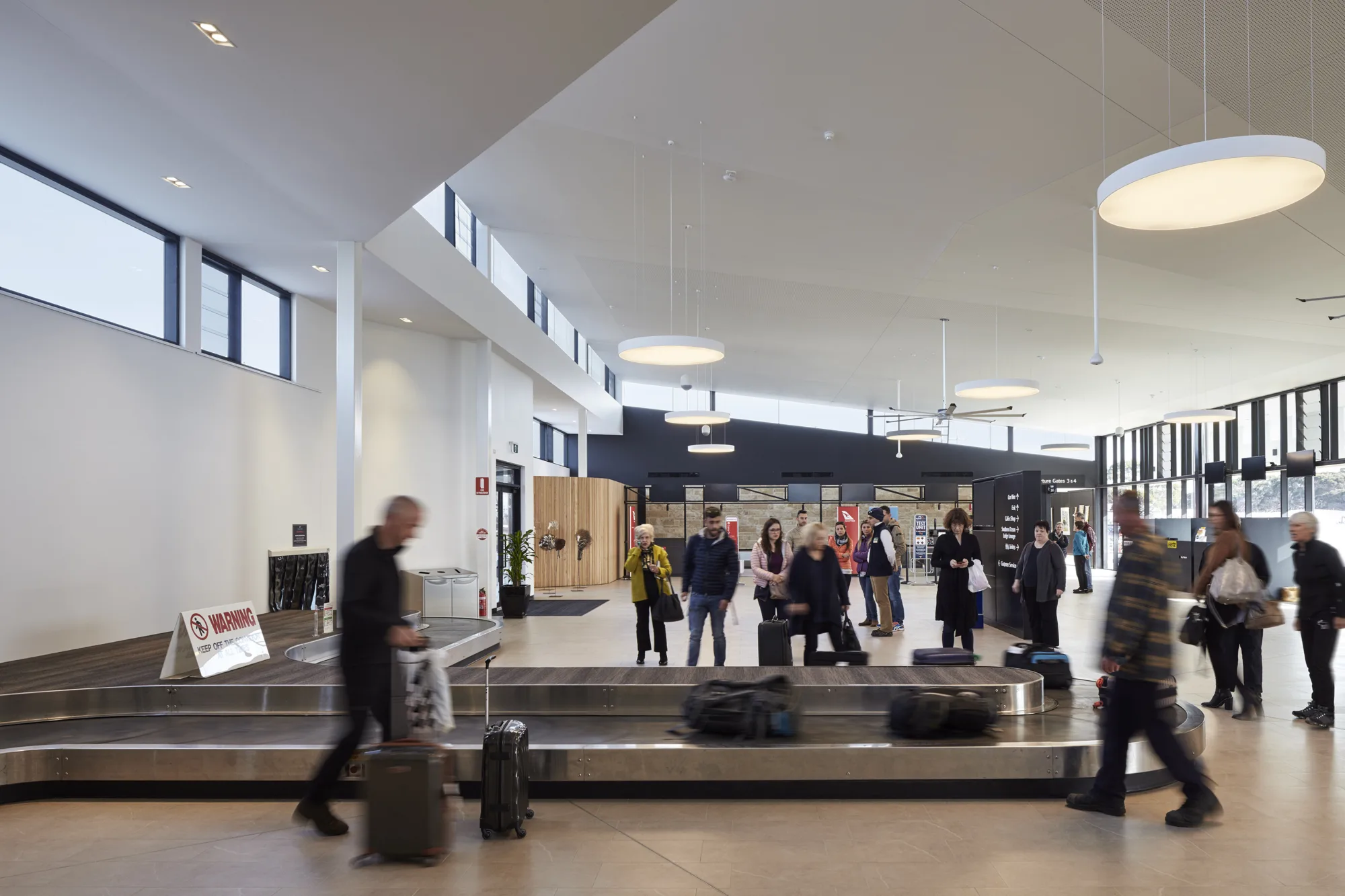 Interior view of café, facing outdoors