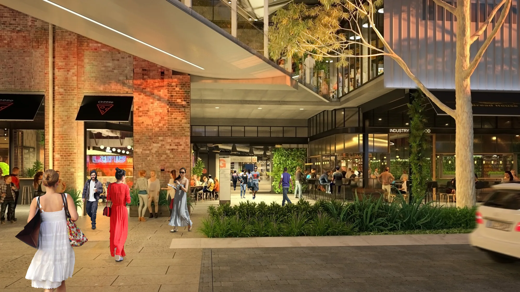 Interior view of shopping space.