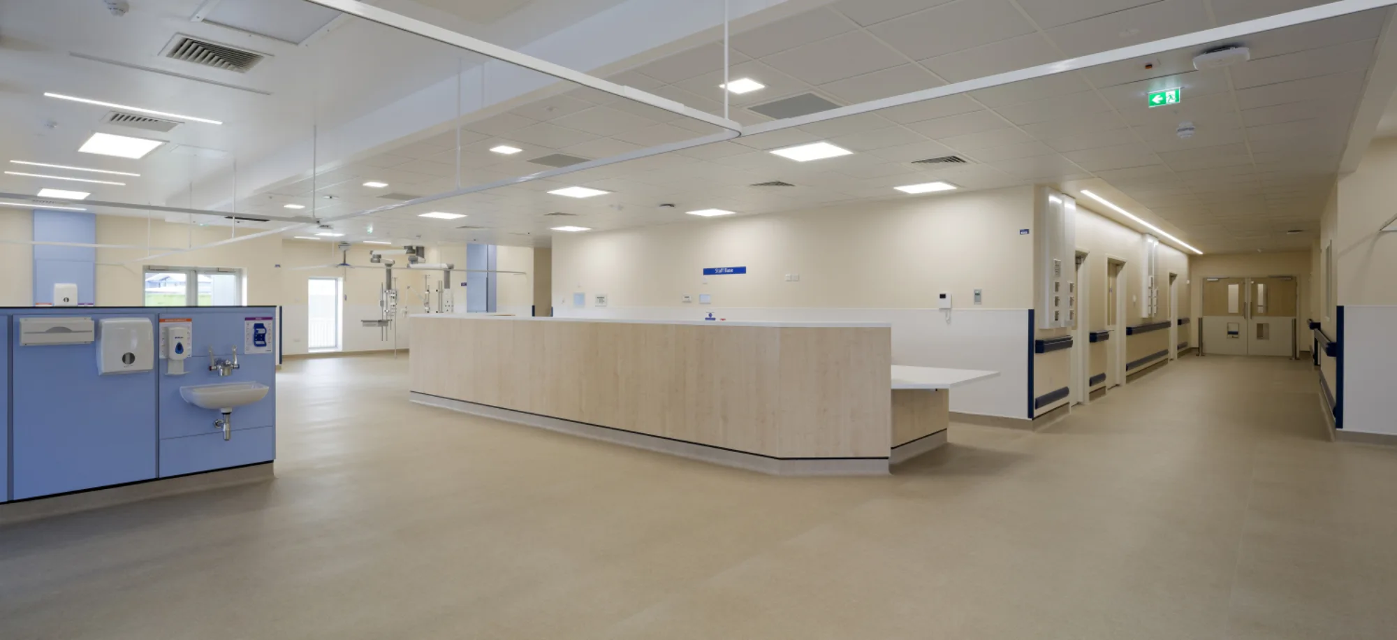 Refurbished Monklands reception and corridor
