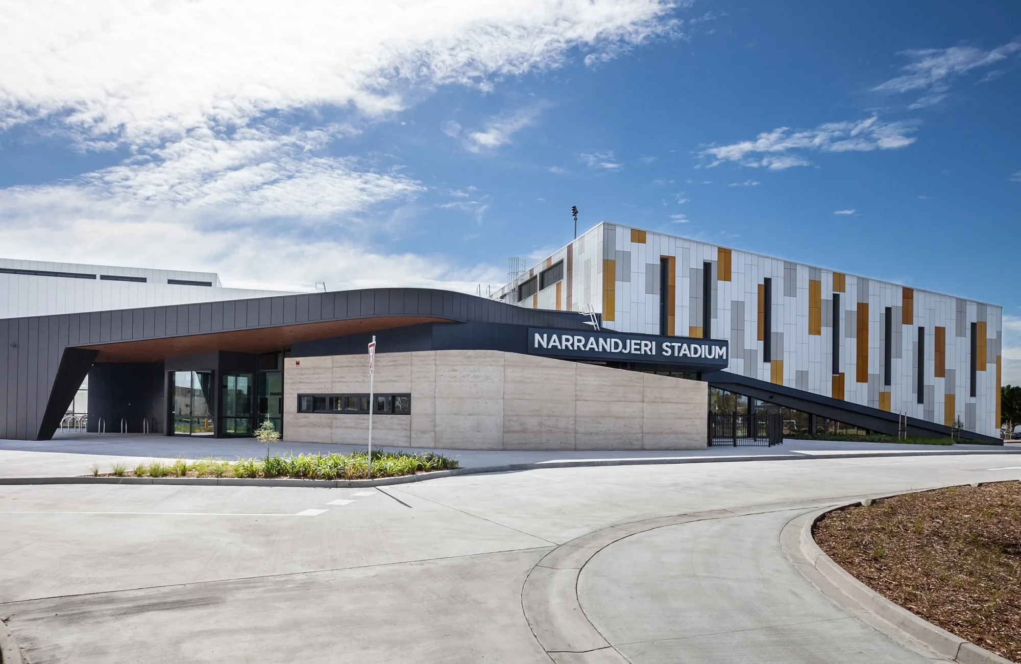 Exterior of Narrandjeri Stadium