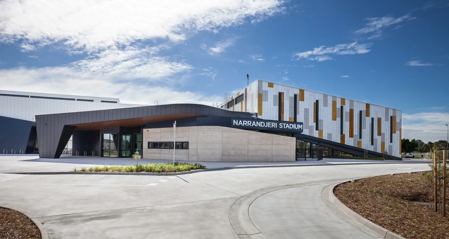 Exterior of Narrandjeri Stadium