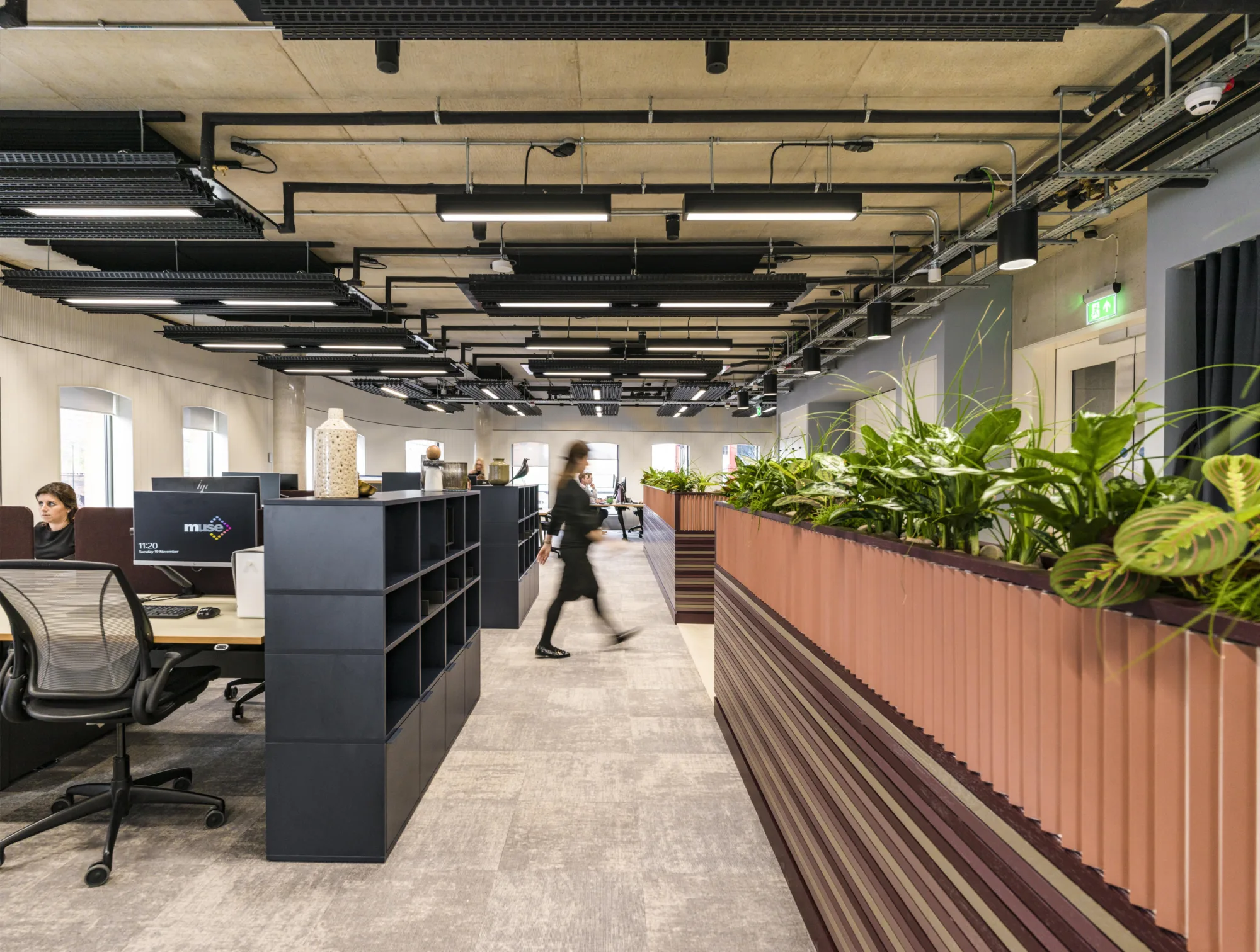 Open office space section