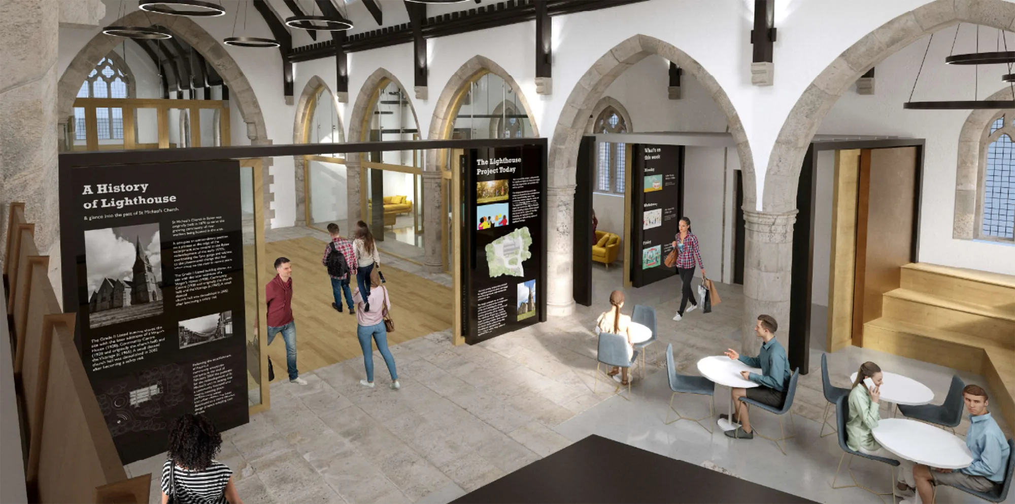 Internal multi-functional area rendering