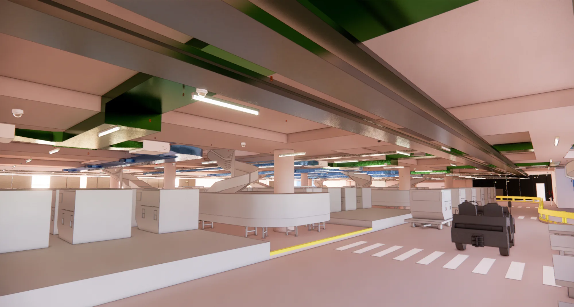 Artist's interpretation of carpark area.