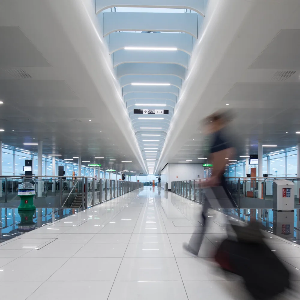 Interior of terminal at Stansted Airport Satellite 1